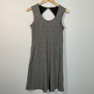 PrAna Calico Dress Heather Grey Keyhole Back